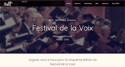 Desktop Screenshot of festivaldelavoix.com